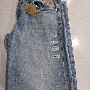 Woman's Levi's Abraided Art Superlow Loose Jeans.